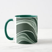 Emerald Waves Abstract Design Tasse (Links)