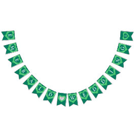 Emerald Wedding 55-jähriges Foto Wimpelkette