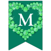 Emerald Wedding 55-jähriges Foto Wimpelkette (Zweite Fahne)