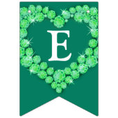 Emerald Wedding 55-jähriges Foto Wimpelkette (Erste Fahne)