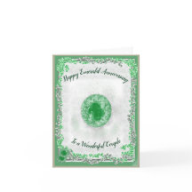 Emerald Wedding Anniversary Card