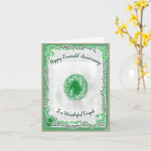 Emerald Wedding Anniversary Card Karte (Gelbe Blume)