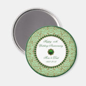 Emerald Wedding Anniversary Magnet (Vorderseite/Rückseite)