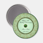 Emerald Wedding Anniversary Magnet (Vorderseite/Rückseite)