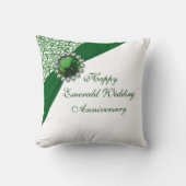 Emerald Wedding Anniversary Throw Kissen (Vorderseite)
