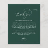 Emerald Wedding Dankeschön-Karte Flyer (Vorne)