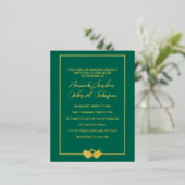 Emerald Wedding Foil UAWG Einladung Postkarte (Stehend vorne)