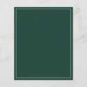 Emerald Wedding Foto Dankeschön Karte (Rückseite)