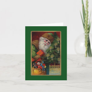Emerald-Weihnachtsmann-Notizkarte Feiertagskarte