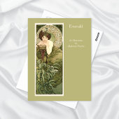 Emerald Wertvoll Stones Series Alphonse Mucha Postkarte