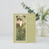 Emerald Wertvoll Stones Series Alphonse Mucha Postkarte (Stehend Vorderseite)