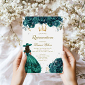 Emerald Western Wonderland Quinceanera Einladung