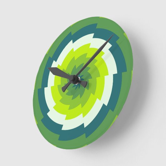 Emerald Whirl Runde Wanduhr (Winkel)