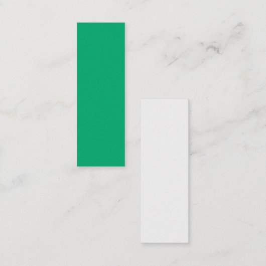 Emerald + White Custom Calling Card Telefonnummerkarte (Vorne/Hinten)