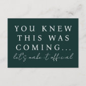 Emerald Will You Be My Bridesmaid Proposal Card Einladung (Vorderseite)