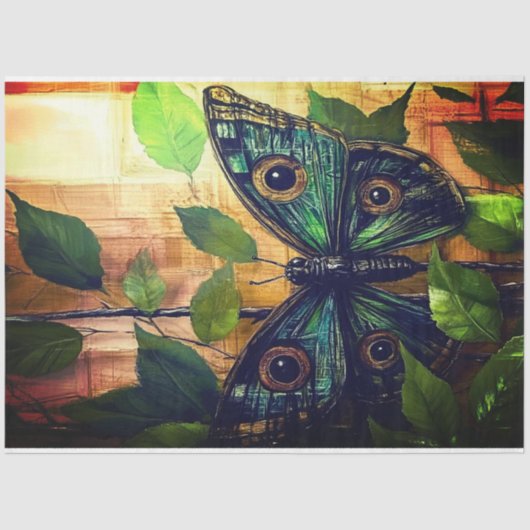 Emerald Wings Tissue von Elsie Lane Seidenpapier (Vorderseite)