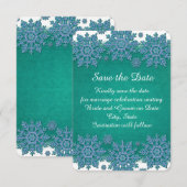 Emerald Winter Holiday Elegant Save the Date (Vorne/Hinten)