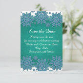 Emerald Winter Holiday Elegant Save the Date (Stehend Vorderseite)