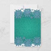 Emerald Winter Holiday Elegant Save the Date (Rückseite)