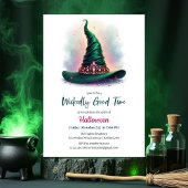 Emerald Witch Hat Wickwiederholt Good Time Hallowe Einladung