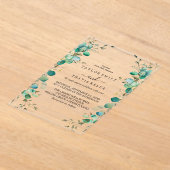 Emerald Woodland Akryllische Hochzeitseinladung Acryleinladungen (Ablage )