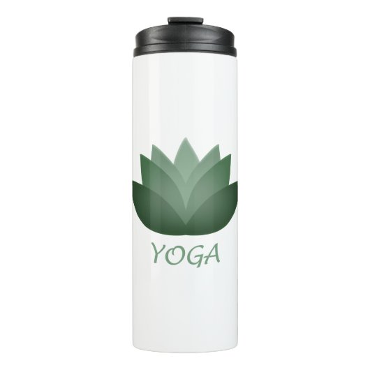 Emerald Yoga Lotus Blume Thermosbecher (Vorderseite)
