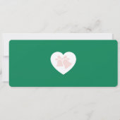 Emeraldgrün & Soft Blush Boarding Pass Hochzeitsei Einladung (Rückseite)
