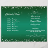Emeraldgrünes Quinceanera-Programm (Rückseite)