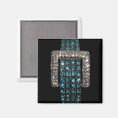 Emeralds und Diamonds Art Bling Bling Magnet (Vorderseite/Rückseite)