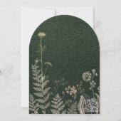 Emeraldwald- und Elfenbeinspitze-Torbogen-Hochzeit Einladung (Rückseite)
