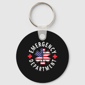 Emergency Department 4th Of July Usa Emergency Roo Schlüsselanhänger