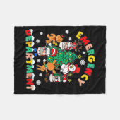 Emergency Department Christmas Santa Er Crew Nurse Fleecedecke (Vorderseite (Horizontal))