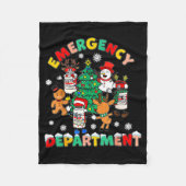 Emergency Department Christmas Santa Er Crew Nurse Fleecedecke (Vorderseite)