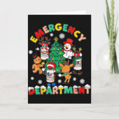Emergency Department Christmas Santa Er Crew Nurse Karte (Vorderseite)