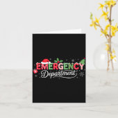 Emergency Department Christmas Santa Er  Karte (Gelbe Blume)