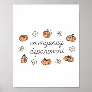 Emergency Department Fall Pumpkins Ed Er Thanksgiv Poster