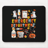Emergency Department Funny Er Nurse Halloween Soky Mousepad (Vorne)