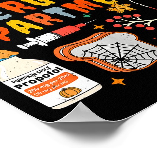 Emergency Department Funny Er Nurse Halloween Soky Poster (Ecke)