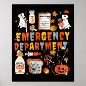 Emergency Department Funny Er Nurse Halloween Soky Poster (Vorne)