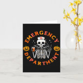 Emergency Department Funny Halloween Er Nurse Wome Karte (Gelbe Blume)