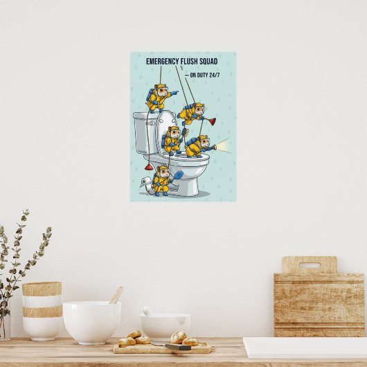 Emergency Flush Squad Poster (Küche)