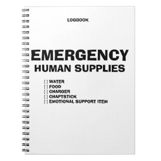 Emergency Human Supplies Notizblock