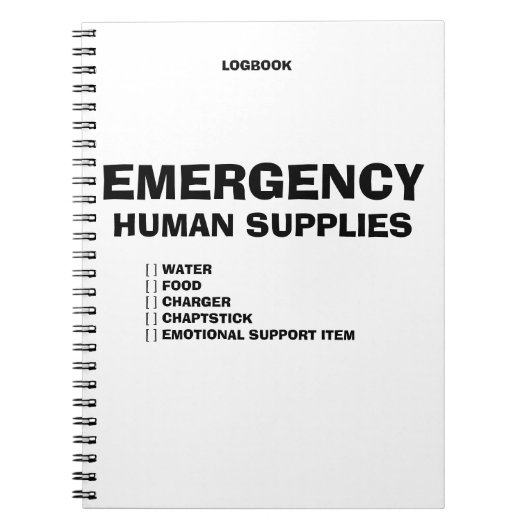Emergency Human Supplies Notizblock (Vorderseite)