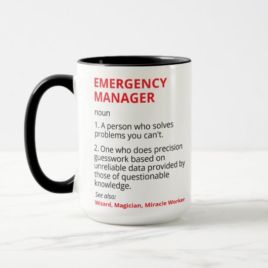 Emergency Manager Mug For Emergency Manager Gifts Tasse (Links)