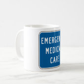 Emergency Medical Care Road Sign Kaffeetasse (Vorderseite Links)