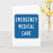 Emergency Medical Care Road Sign Karte (Gelbe Blume)