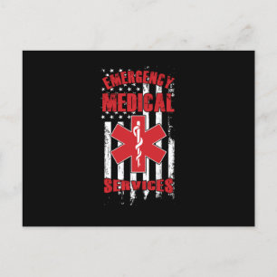 Emergency Medical Services EMS EmT Paramedic Caduc Postkarte