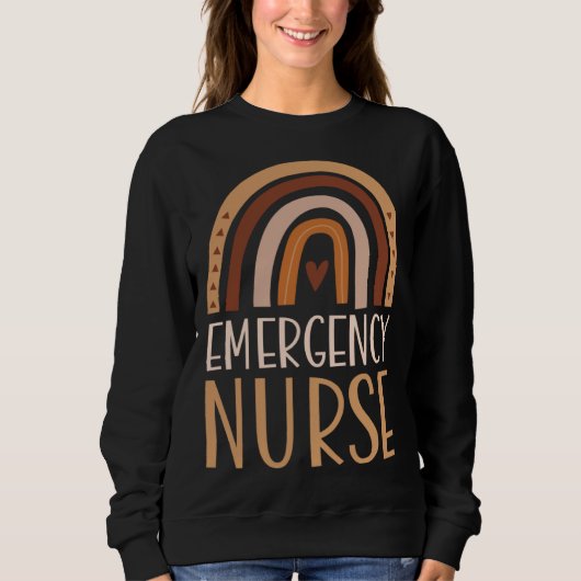Emergency Nurse Nursing School Trendy Bohemian Rai Sweatshirt (Vorderseite)