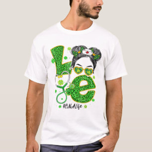 Emergency Nurse Squad Pflege St Patrick Day Gnome T-Shirt