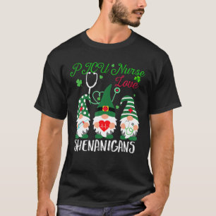Emergency Nurse Squad Pflege St Patrick Day Gnome T-Shirt